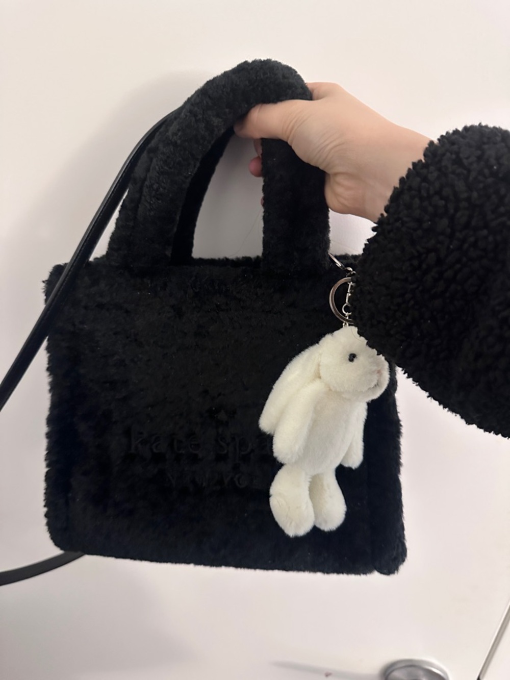 Kate Spade Faux Fur Black Tote Bag